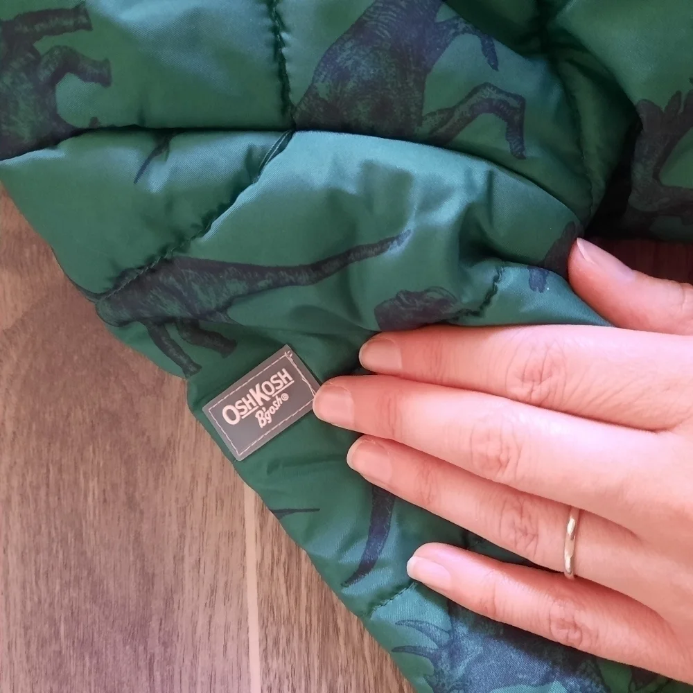 Oshkosh Green Dinosaur Coat 12MO